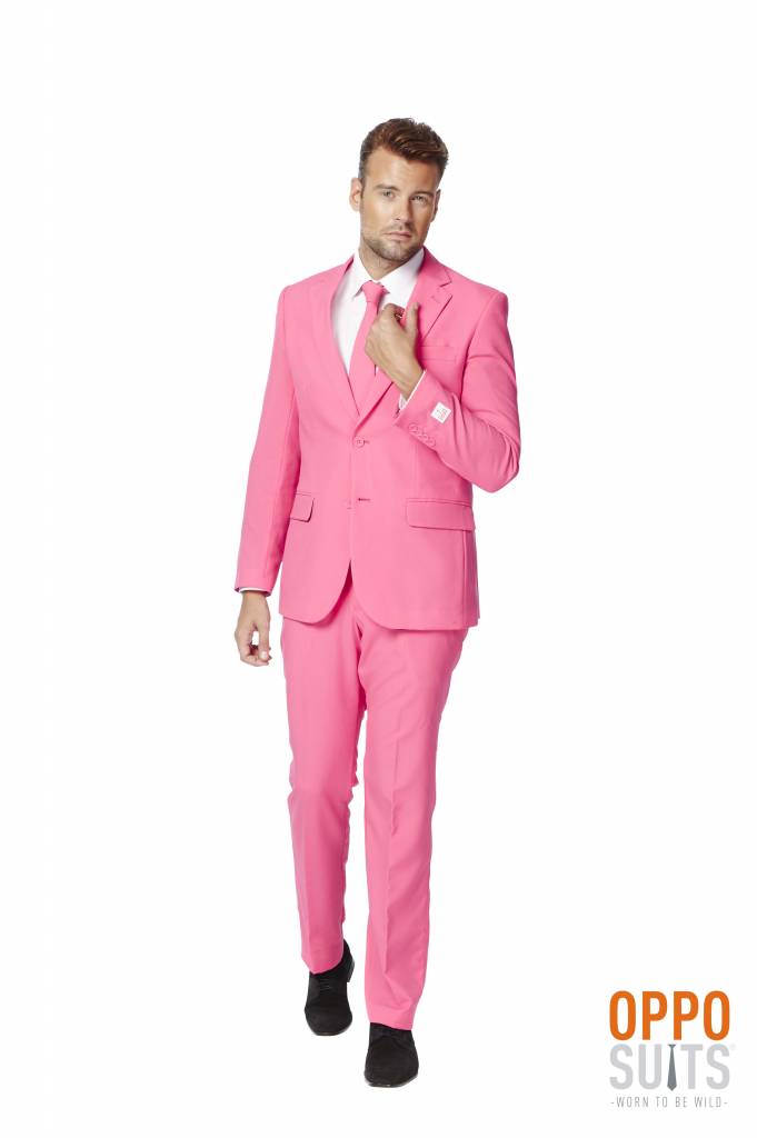 OppoSuits Mr. Pink - Heren Pak - Casual Effen Gekleurd - Roze - Maat EU 58