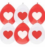 Ballonnen Rood/Wit Met Hart