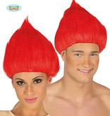 Trollen pruik rood