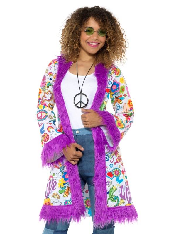 SHOPOHOLIC FASHION Dames Zuurgewassen Regenboog Hippie Jas Met Capuchon