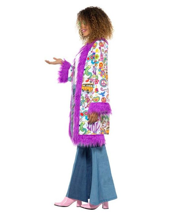 Flower power hippie jas