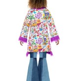 Flower power hippie jas