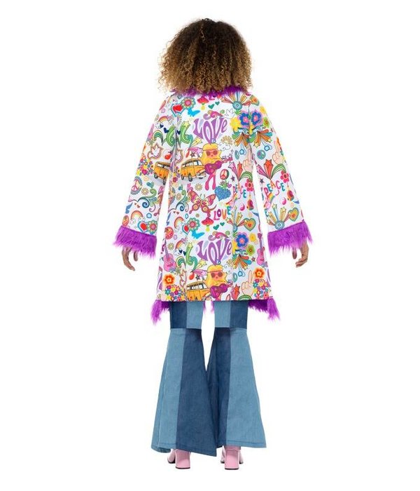 Flower power hippie jas