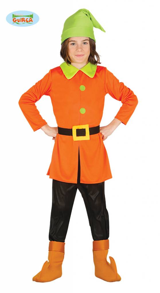 Oranje kabouter kostuum kind afbeelding