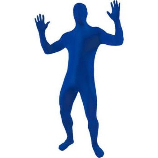 Blauwe second skin suit