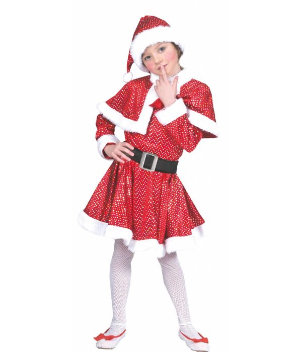 Glitter Kerstmeisje kostuum