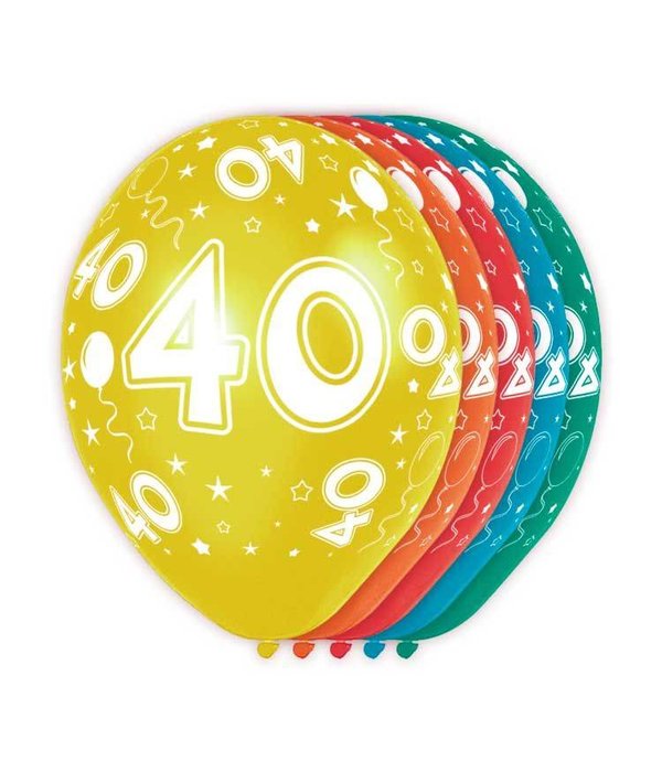 40 jaar verjaardag ballonnen (5st)