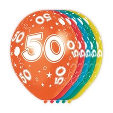 Verjaardag ballonnen 50 jaar (5st)