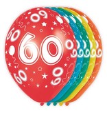 Verjaardag ballonnen 60 jaar (5st)