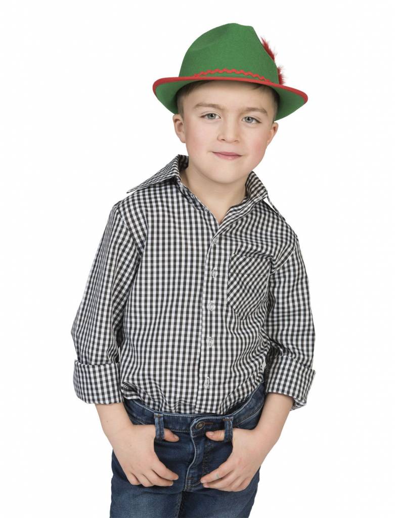 Zwarte blouse kind zwart/wit afbeelding
