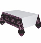 Tafelkleed Happy Birthday Sparkling pink