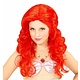 Zeemeermin pruik kind rood