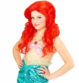 Zeemeermin pruik kind rood
