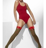Kousen rood/groen met strik
