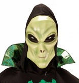 Alien masker met zwarte kap en bolle ogen volwassen