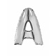Folieballon zilver letter 'A' Groot