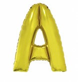 Folieballon goud letter 'A' groot