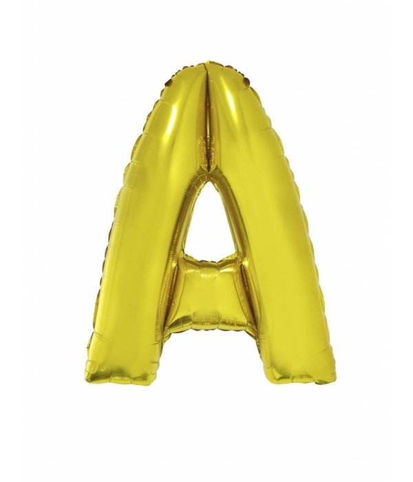 Folieballon goud letter 'A' groot