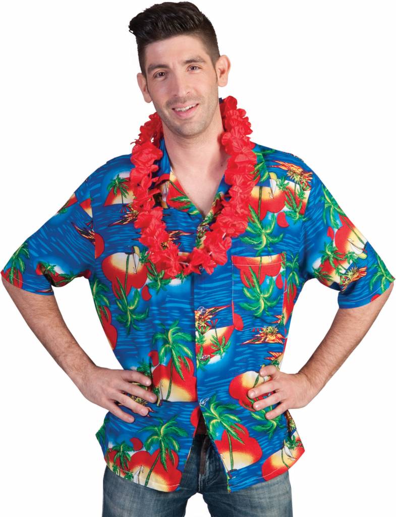 Hawaiiblouse Blue Sunset afbeelding