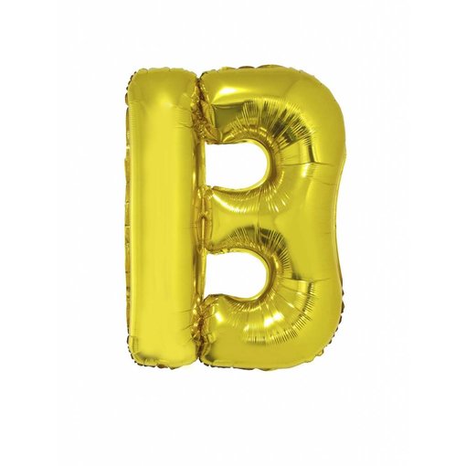 Folieballon goud letter 'B' groot