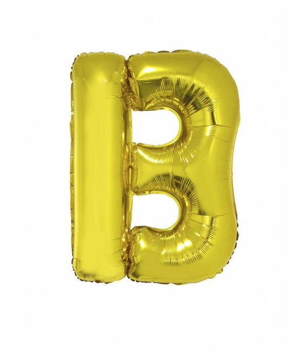 Folieballon goud letter 'B' groot