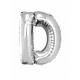 Folieballon zilver letter 'D' groot