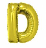 Folieballon Goud Letter 'D' groot