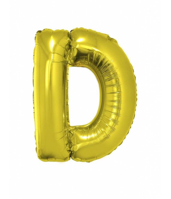 Folieballon Goud Letter 'D' groot