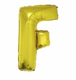 Folieballon Goud Letter 'F' groot