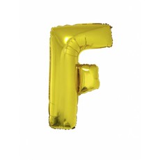 Folieballon Goud Letter 'F' groot