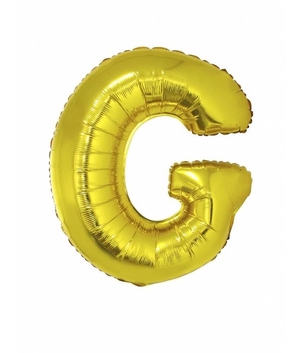 Folieballon Goud Letter 'G' groot