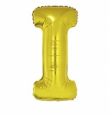 Folieballon Goud Letter 'I' groot