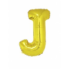 Folieballon Goud Letter 'J' groot