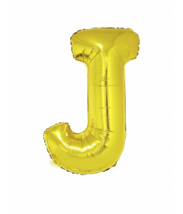 Folieballon Goud Letter 'J' groot