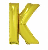 Folieballon Goud Letter 'K' groot