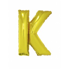 Folieballon Goud Letter 'K' groot
