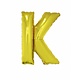 Folieballon Goud Letter 'K' groot