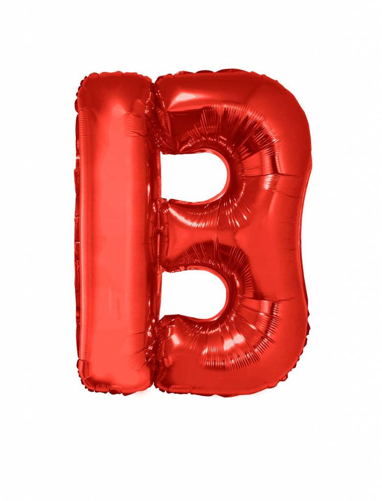 Folieballon Rood Letter &apos;B&apos; groot afbeelding