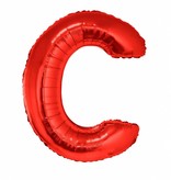 Folieballon Rood Letter 'C' groot