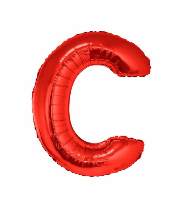 Folieballon Rood Letter 'C' groot