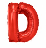 Folieballon Rood Letter 'D' groot