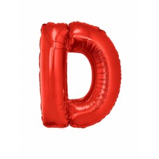 Folieballon Rood Letter 'D' groot