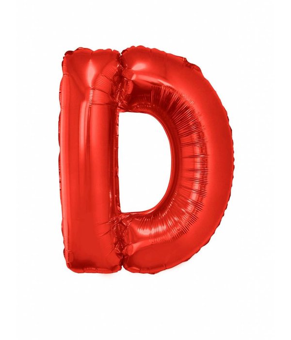Folieballon Rood Letter 'D' groot