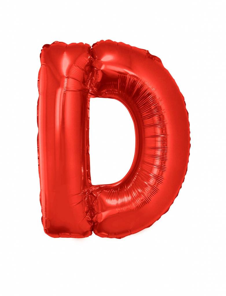 Folieballon Rood Letter &apos;D&apos; groot afbeelding