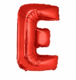 Folieballon Rood Letter 'E' groot