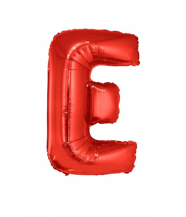 Folieballon Rood Letter 'E' groot