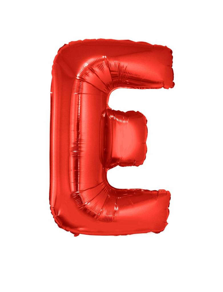 Folieballon Rood Letter &apos;E&apos; groot afbeelding