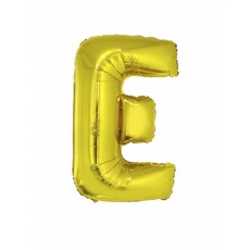 Folieballon Goud Letter 'E' groot