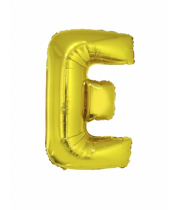 Folieballon Goud Letter 'E' groot