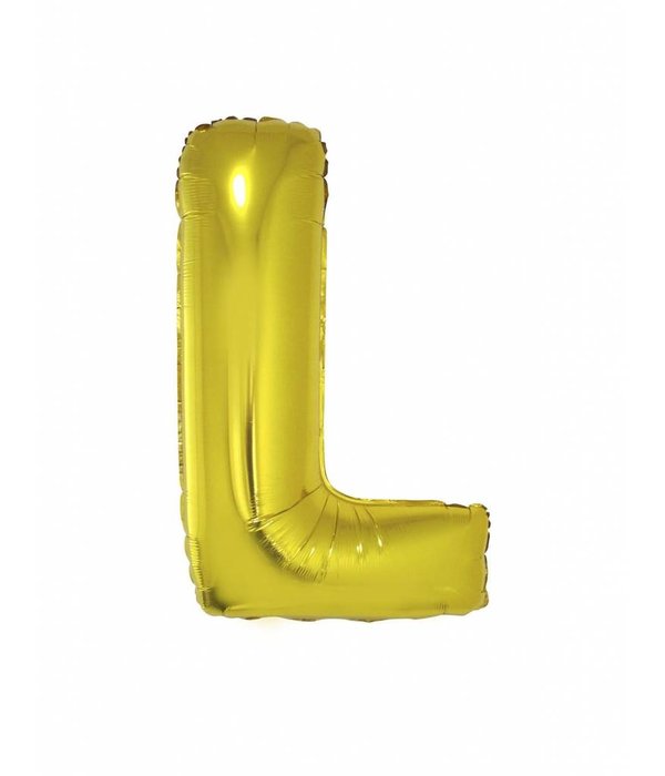 Gouden letter ballon 'L' groot